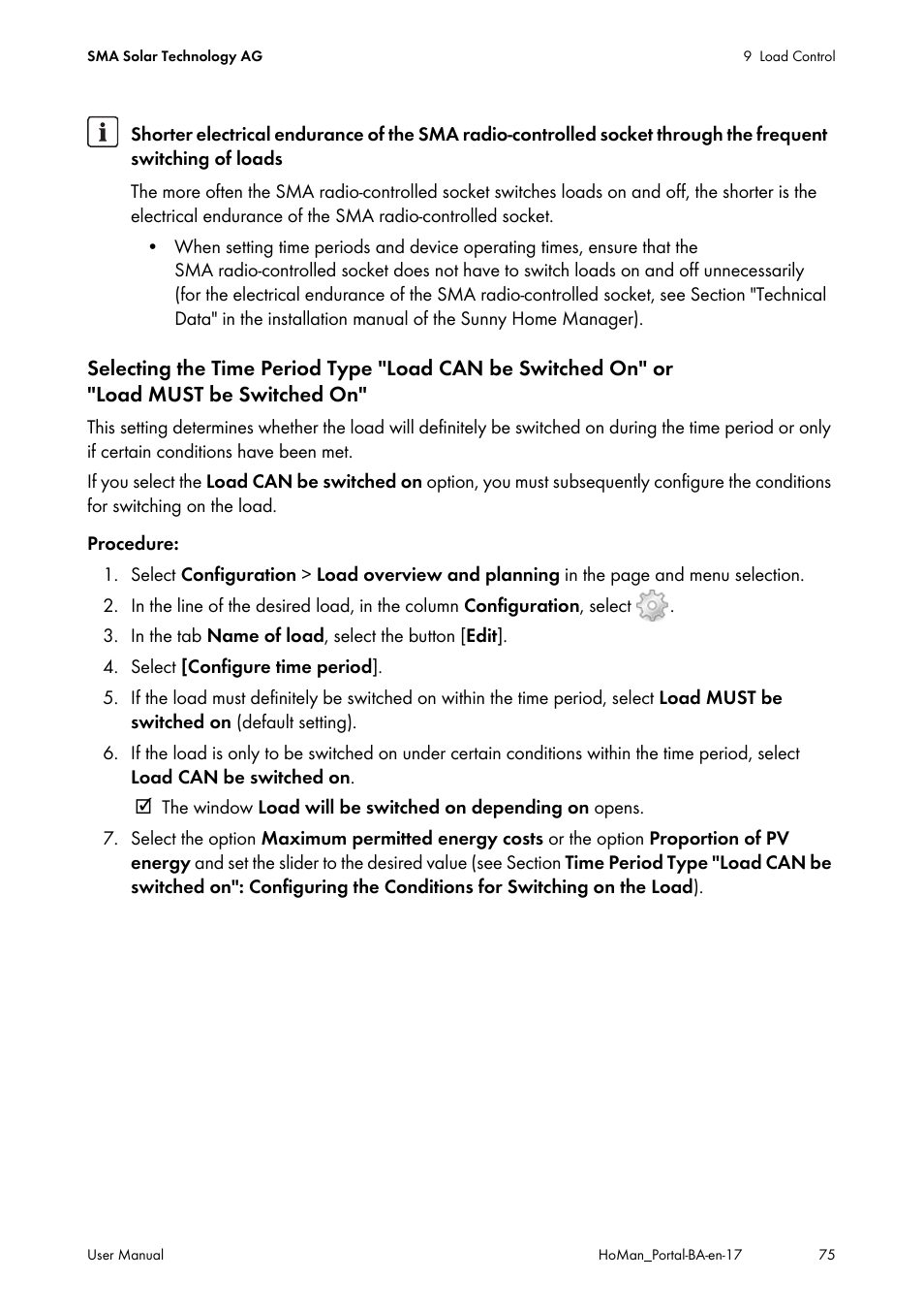 SMA SUNNY HOME MANAGER User Manual | Page 75 / 132