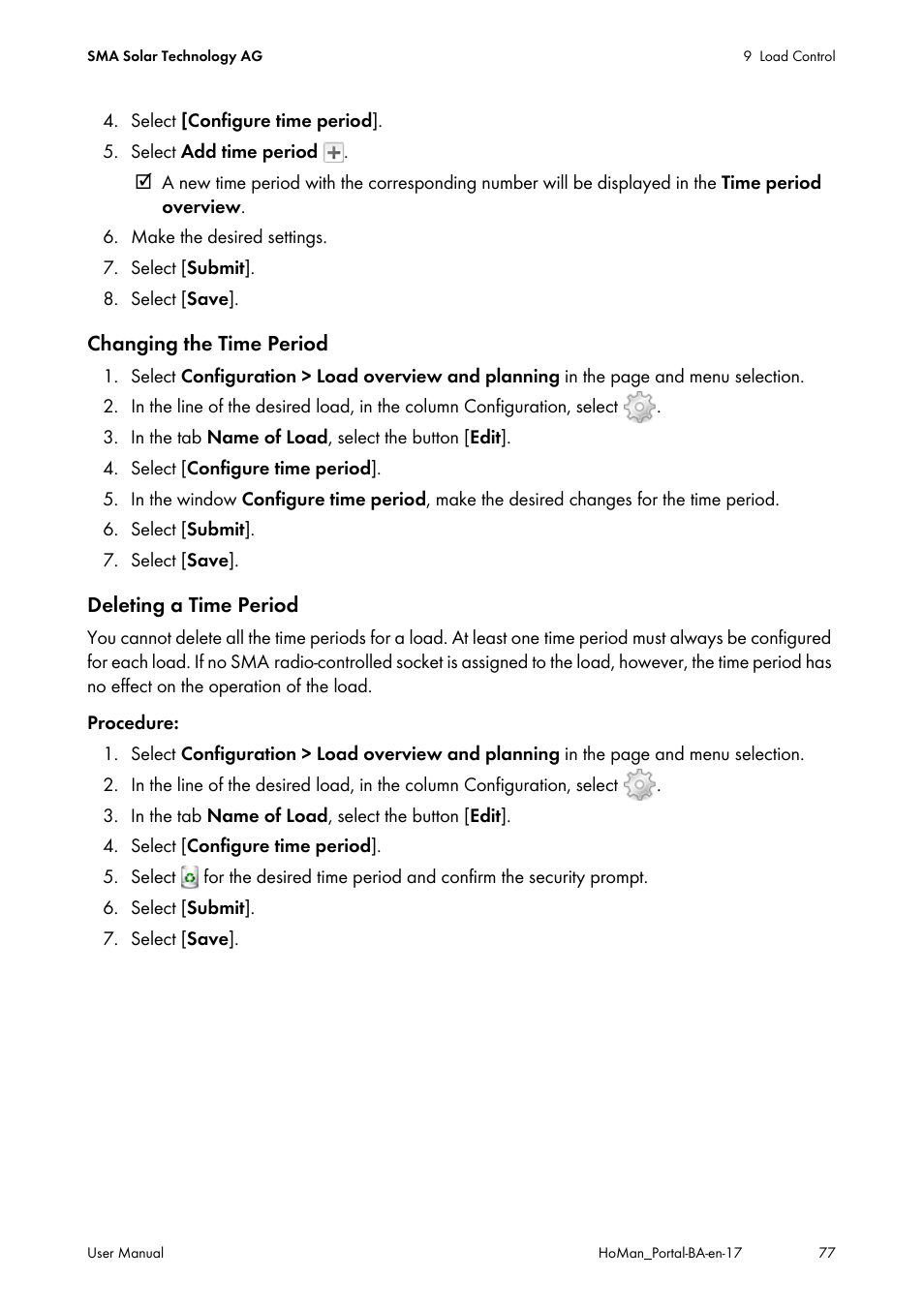 SMA SUNNY HOME MANAGER User Manual | Page 77 / 132