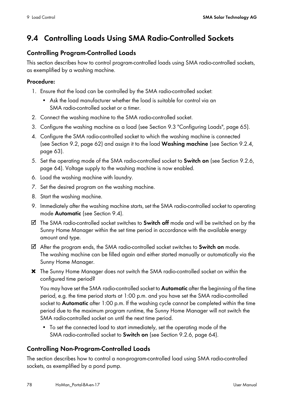 SMA SUNNY HOME MANAGER User Manual | Page 78 / 132