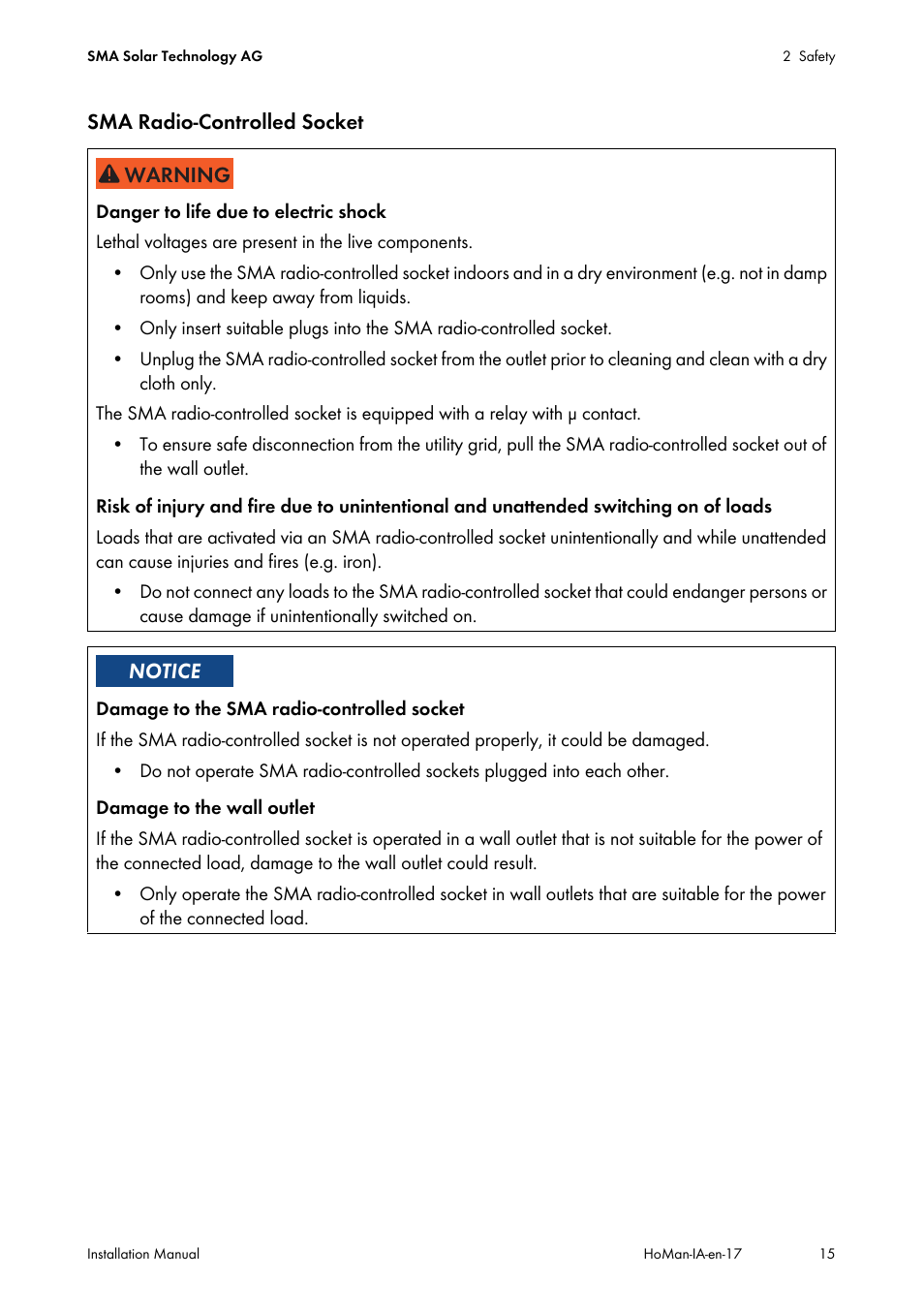 SMA SUNNY HOME MANAGER Installation User Manual | Page 15 / 77