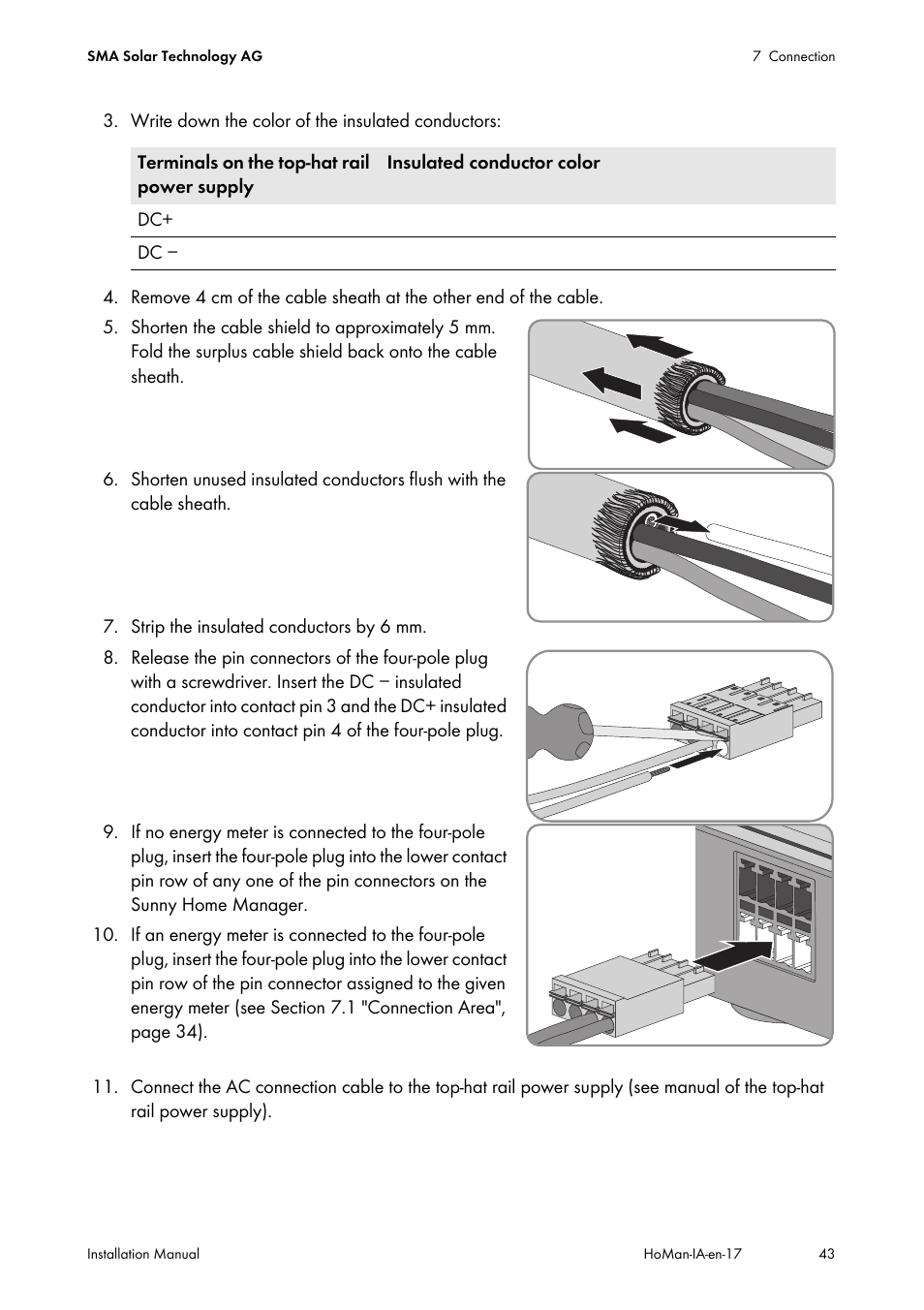 SMA SUNNY HOME MANAGER Installation User Manual | Page 43 / 77