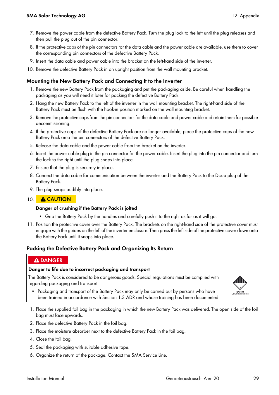 SMA Replacement of SMA Devices in Systems with SMA User Manual | Page 29 / 32
