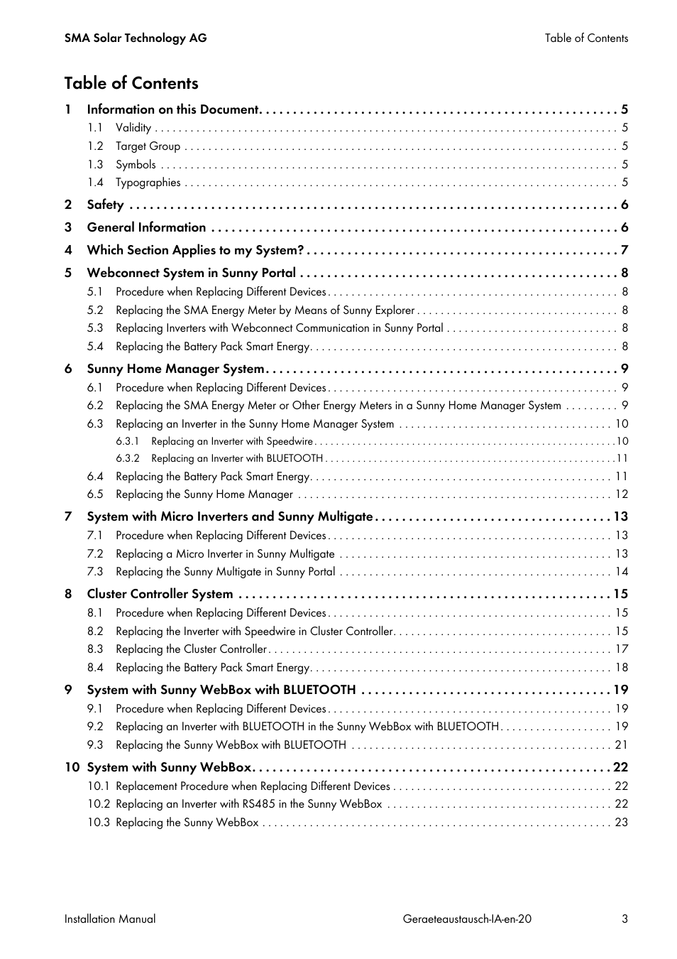 SMA Replacement of SMA Devices in Systems with SMA User Manual | Page 3 / 32