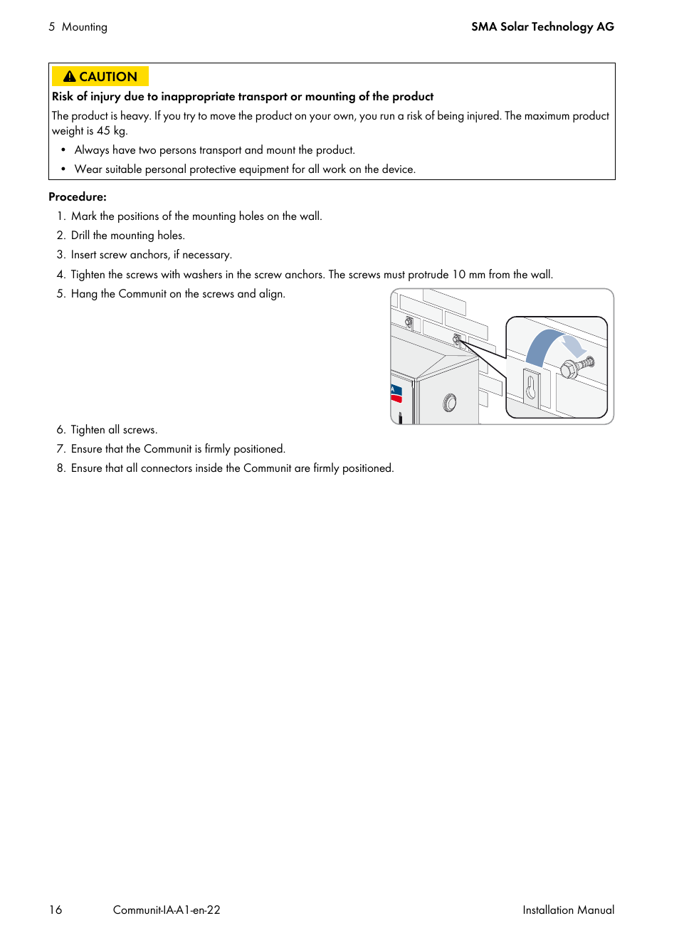 SMA Communit-10 User Manual | Page 16 / 44