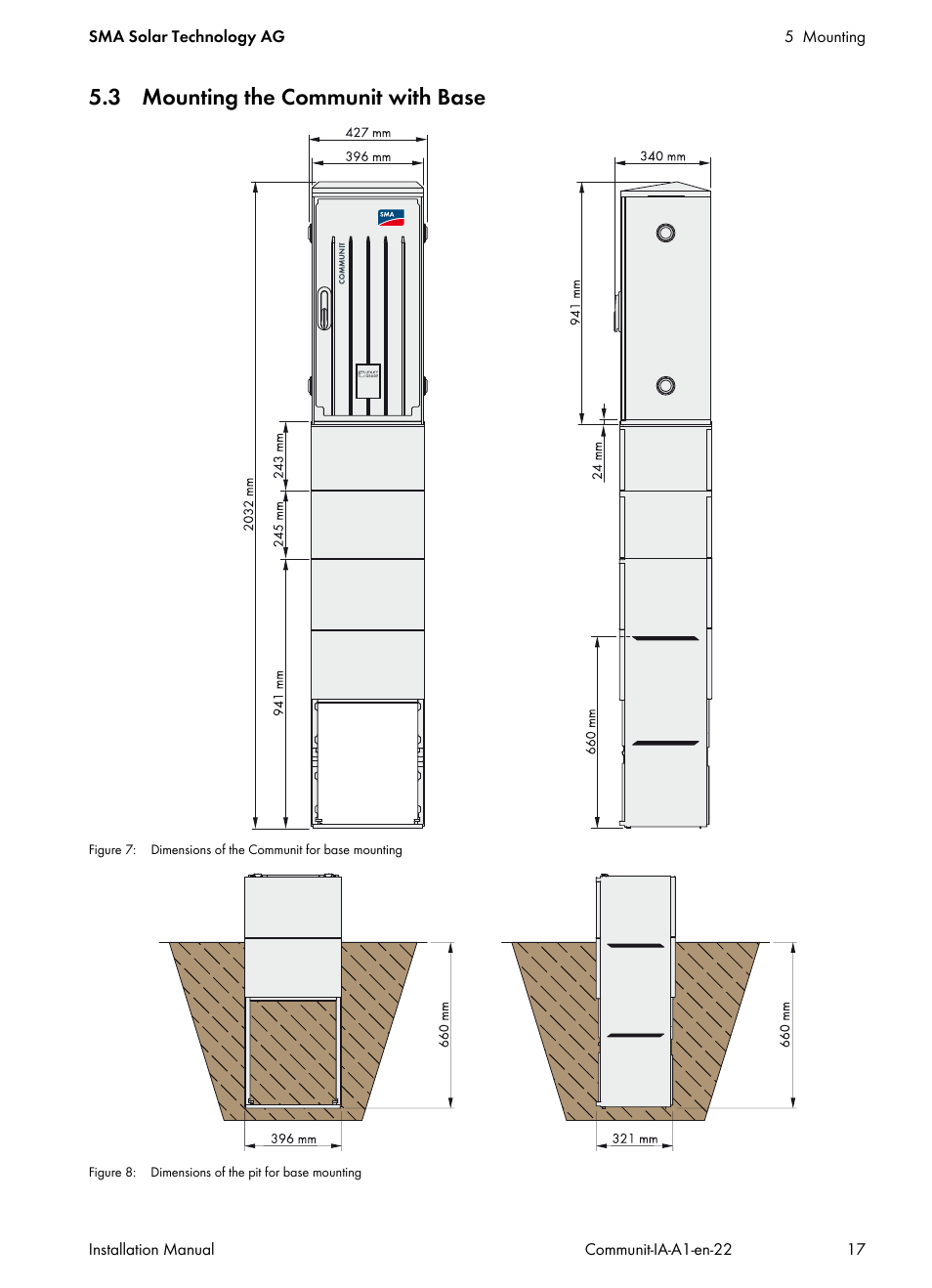 3 mounting the communit with base | SMA Communit-10 User Manual | Page 17 / 44