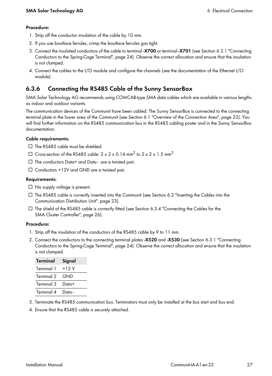 SMA Communit-10 User Manual | Page 27 / 44