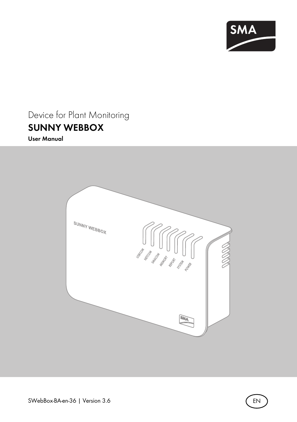 SMA SUNNY WEBBOX User Manual | 94 pages