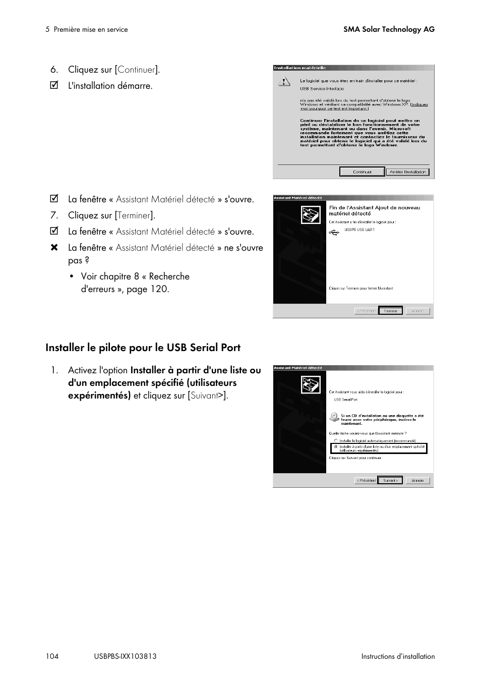 SMA USB-Service-Interface User Manual | Page 104 / 160