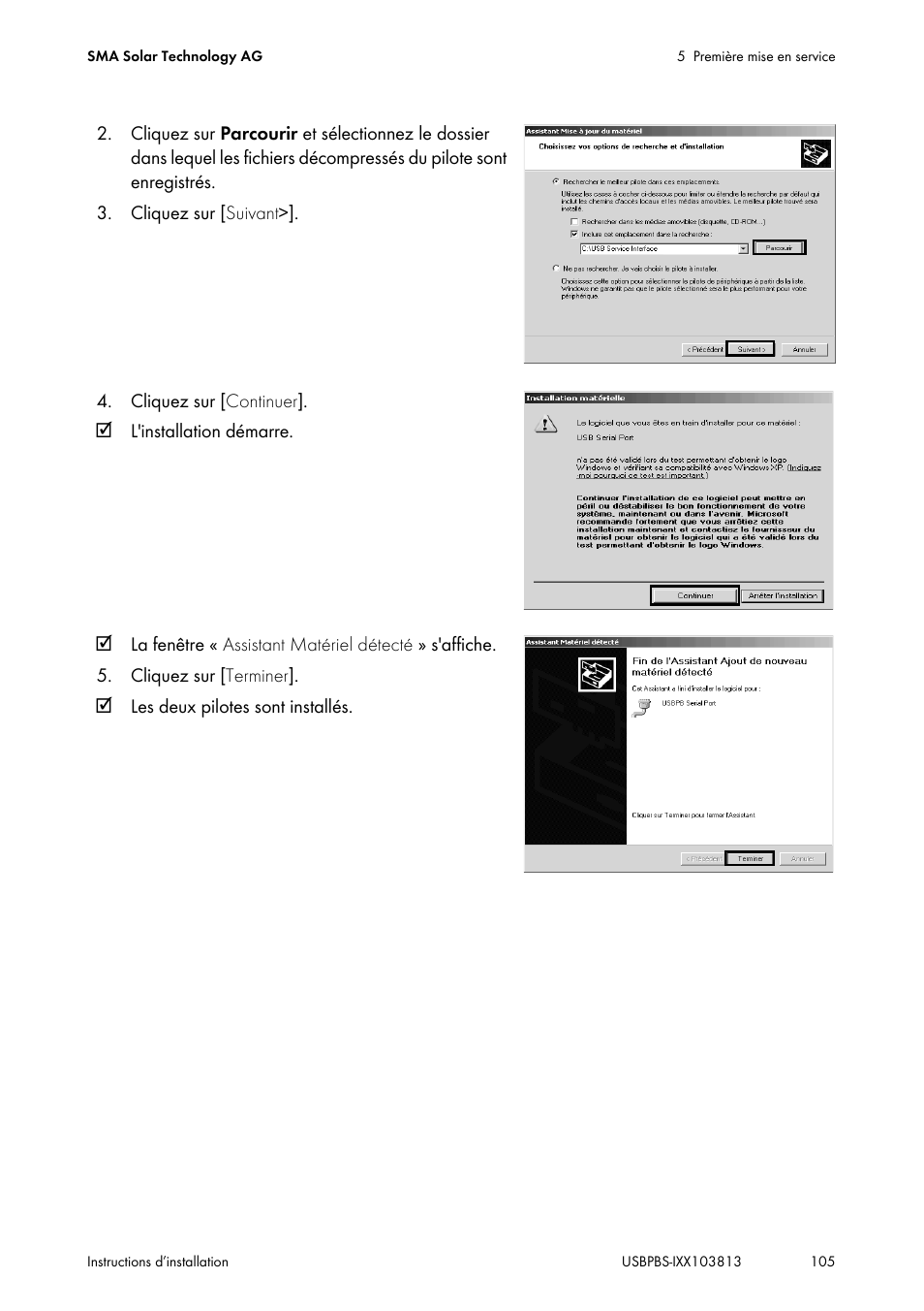 SMA USB-Service-Interface User Manual | Page 105 / 160