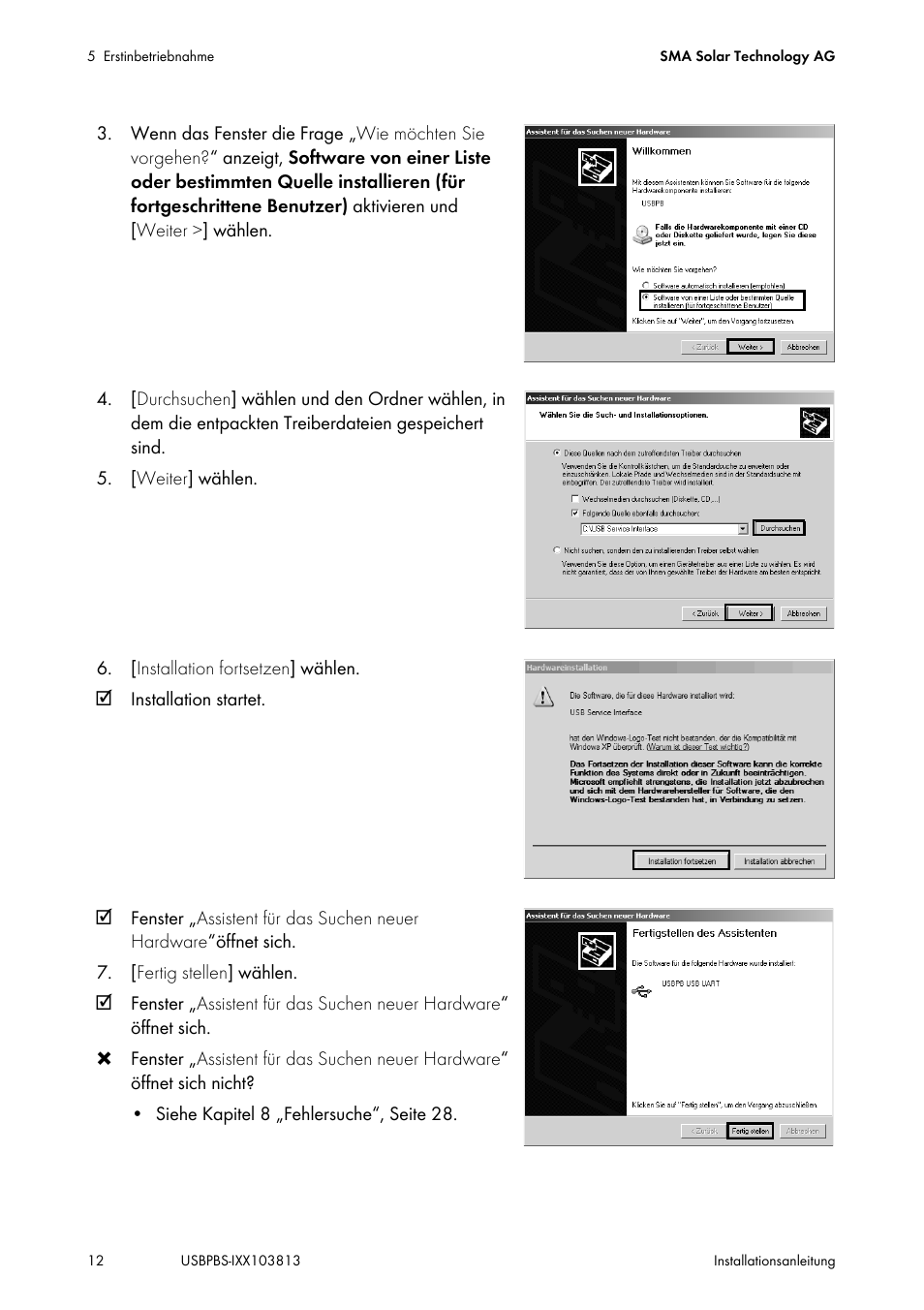 SMA USB-Service-Interface User Manual | Page 12 / 160