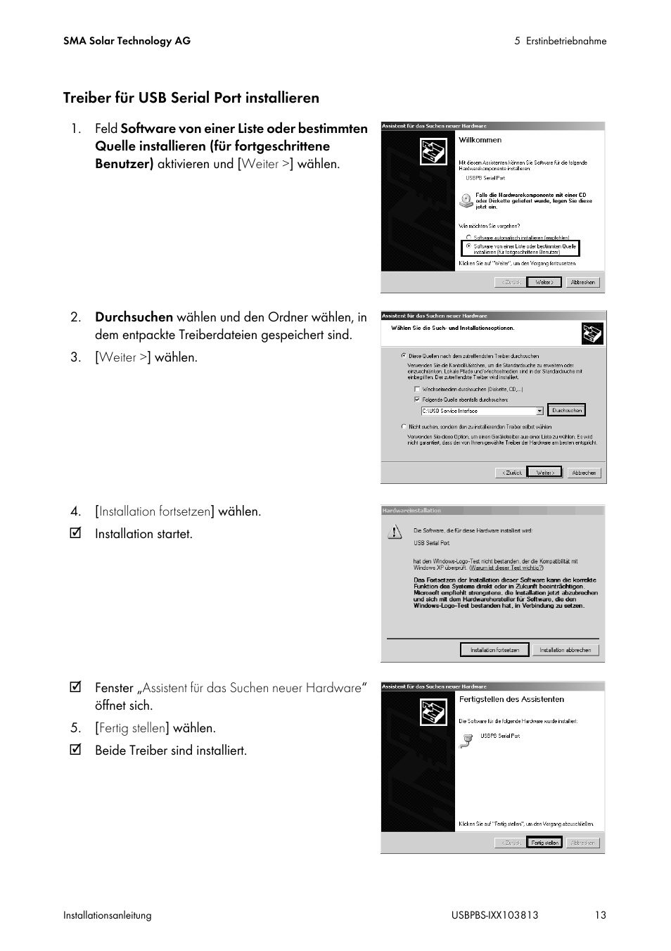 SMA USB-Service-Interface User Manual | Page 13 / 160