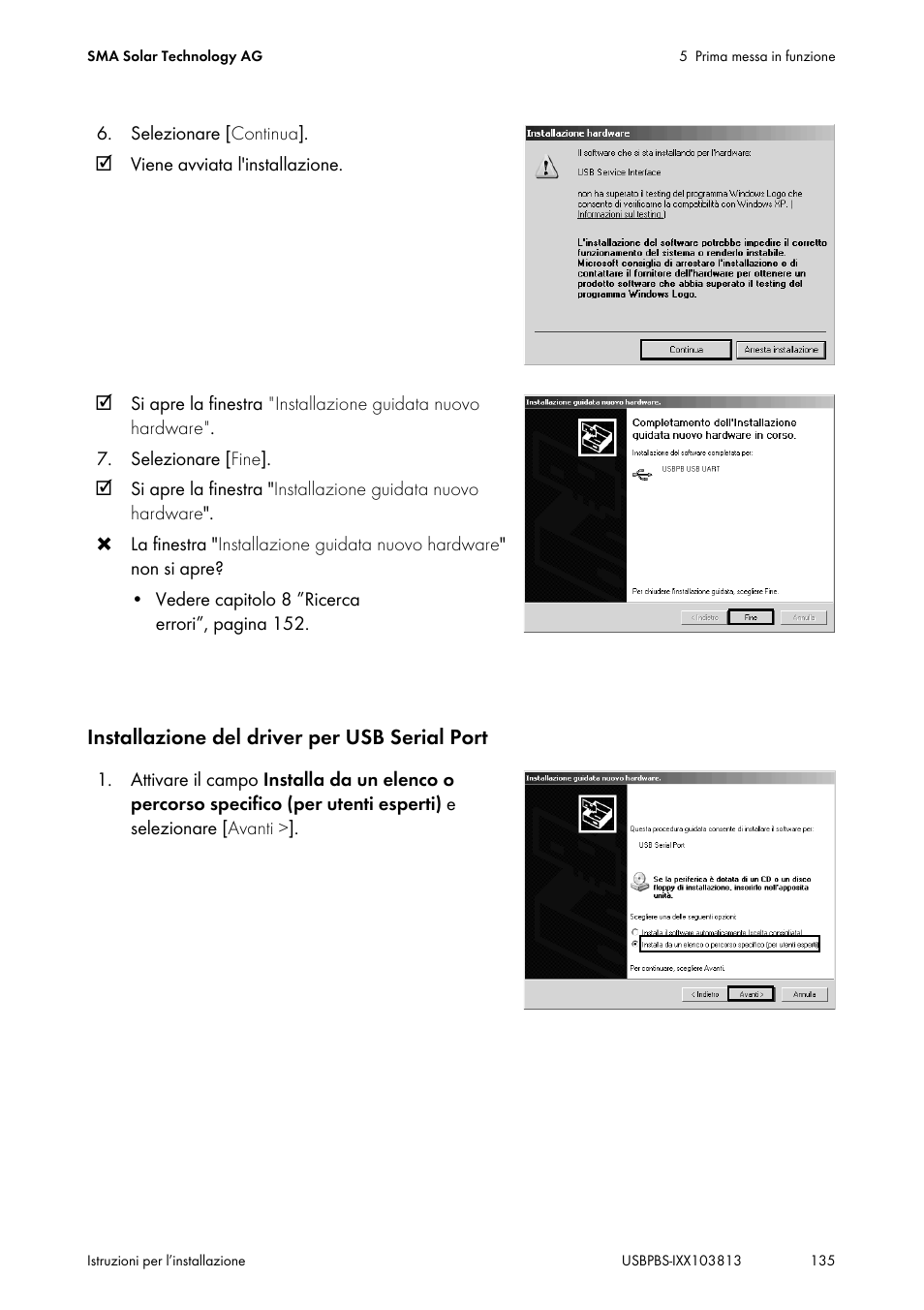SMA USB-Service-Interface User Manual | Page 135 / 160