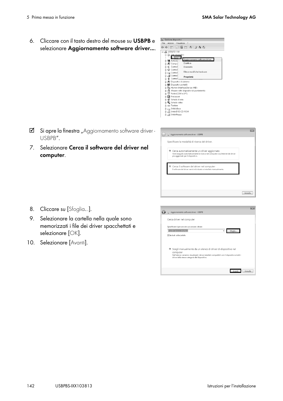 SMA USB-Service-Interface User Manual | Page 142 / 160