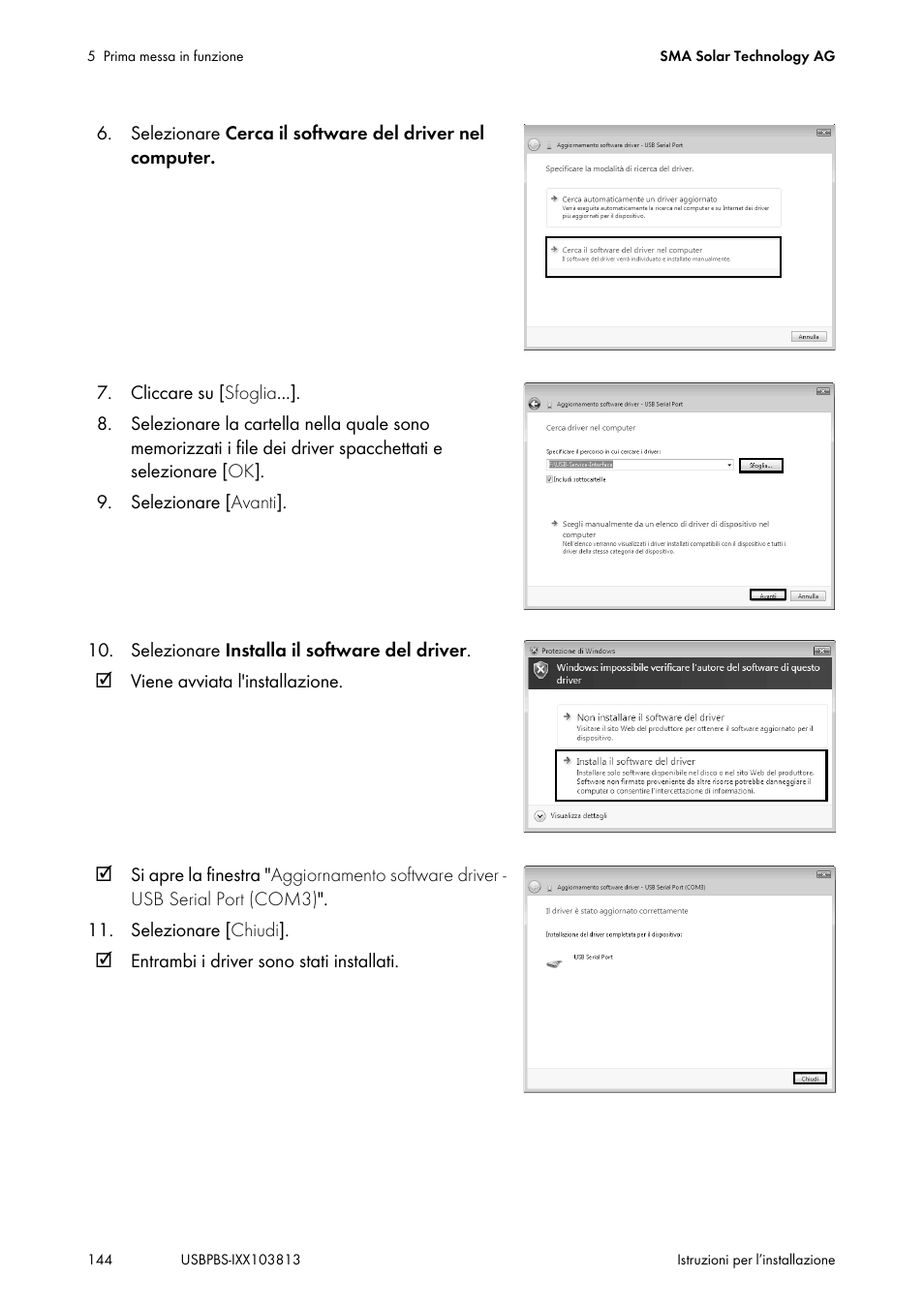 SMA USB-Service-Interface User Manual | Page 144 / 160
