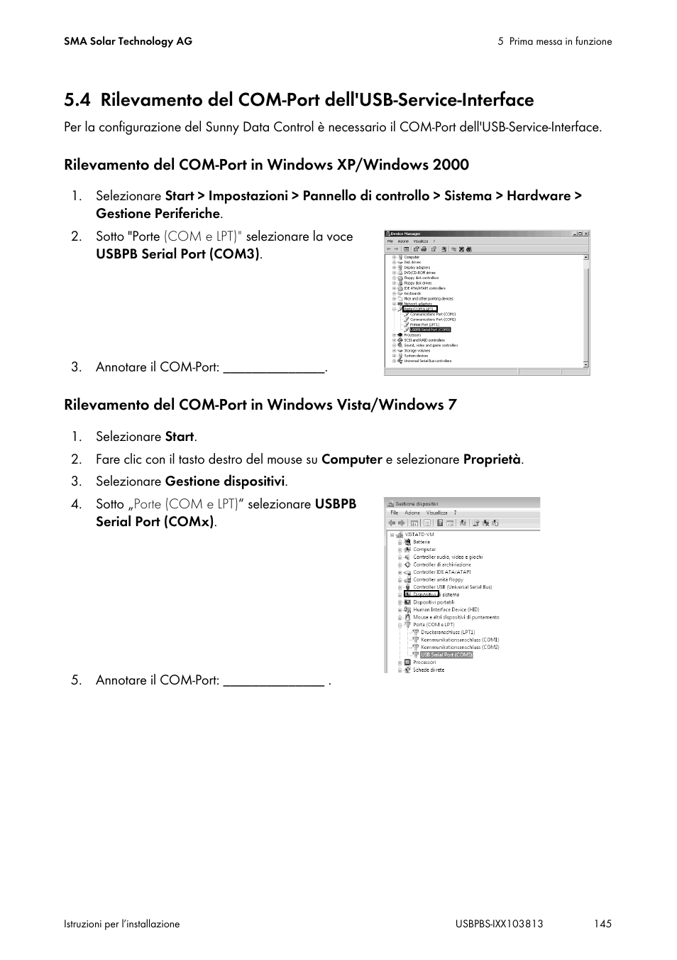 SMA USB-Service-Interface User Manual | Page 145 / 160