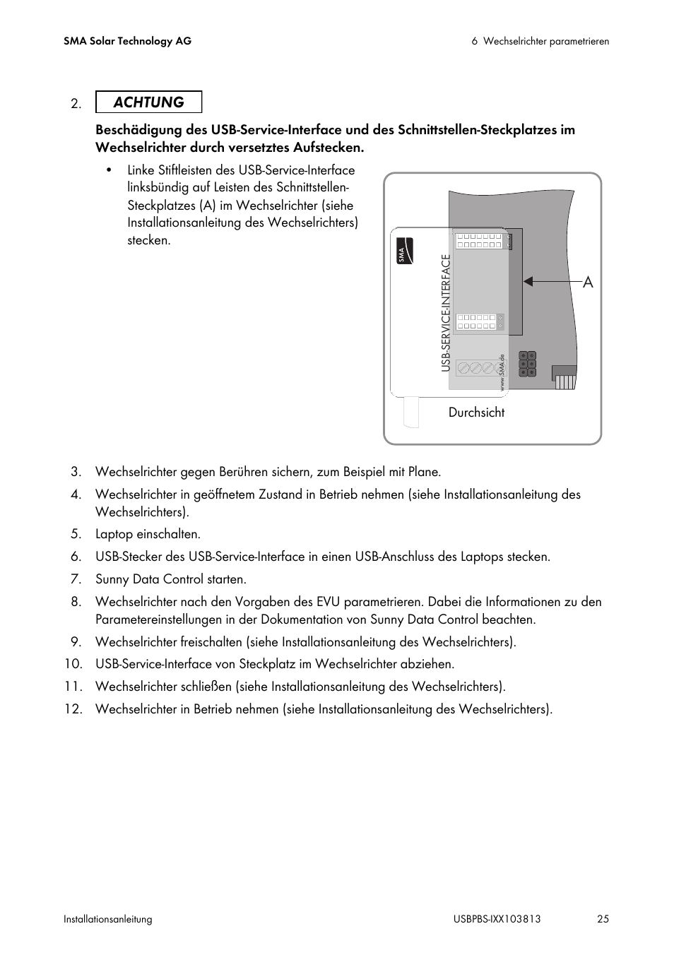 SMA USB-Service-Interface User Manual | Page 25 / 160