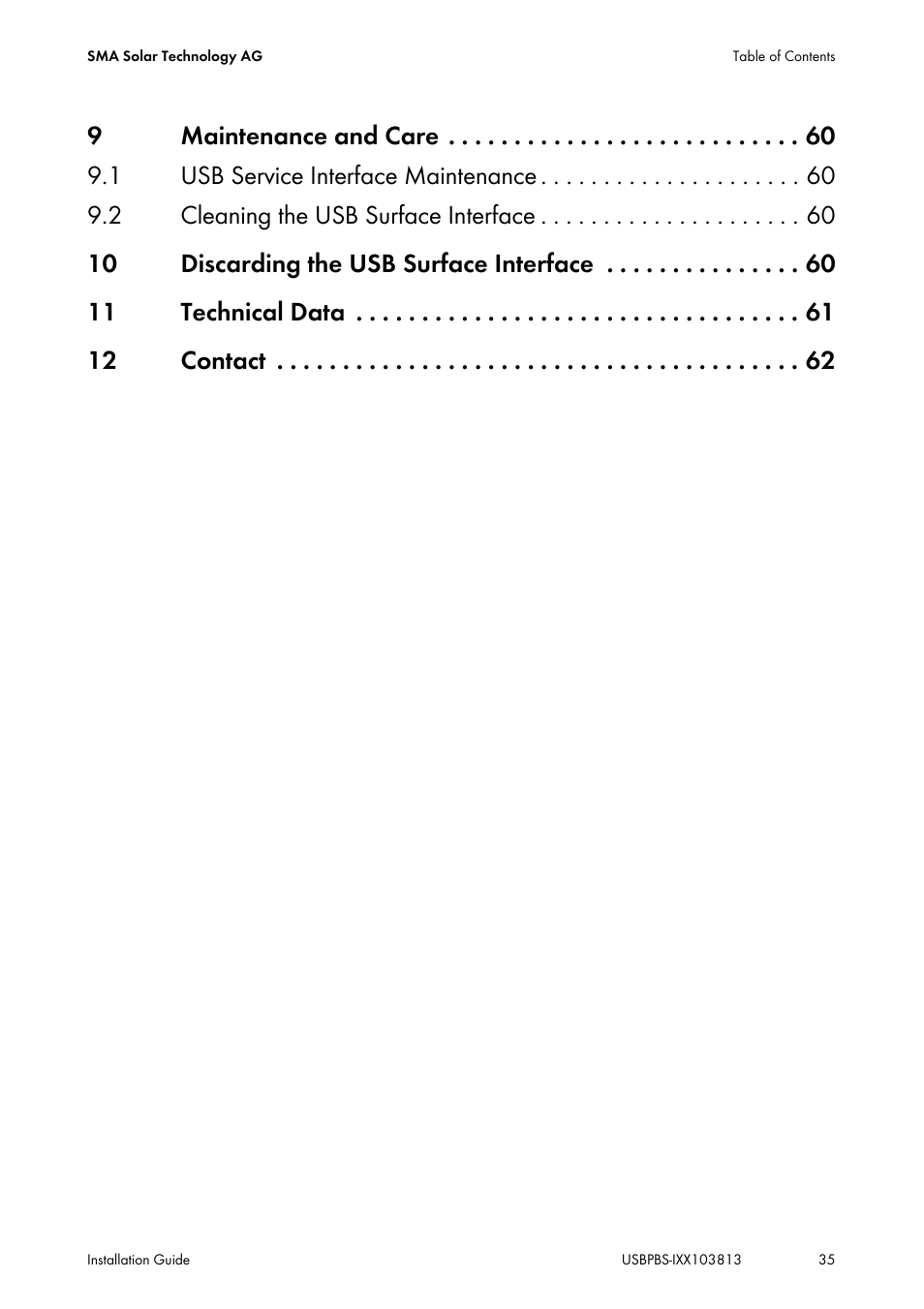 SMA USB-Service-Interface User Manual | Page 35 / 160