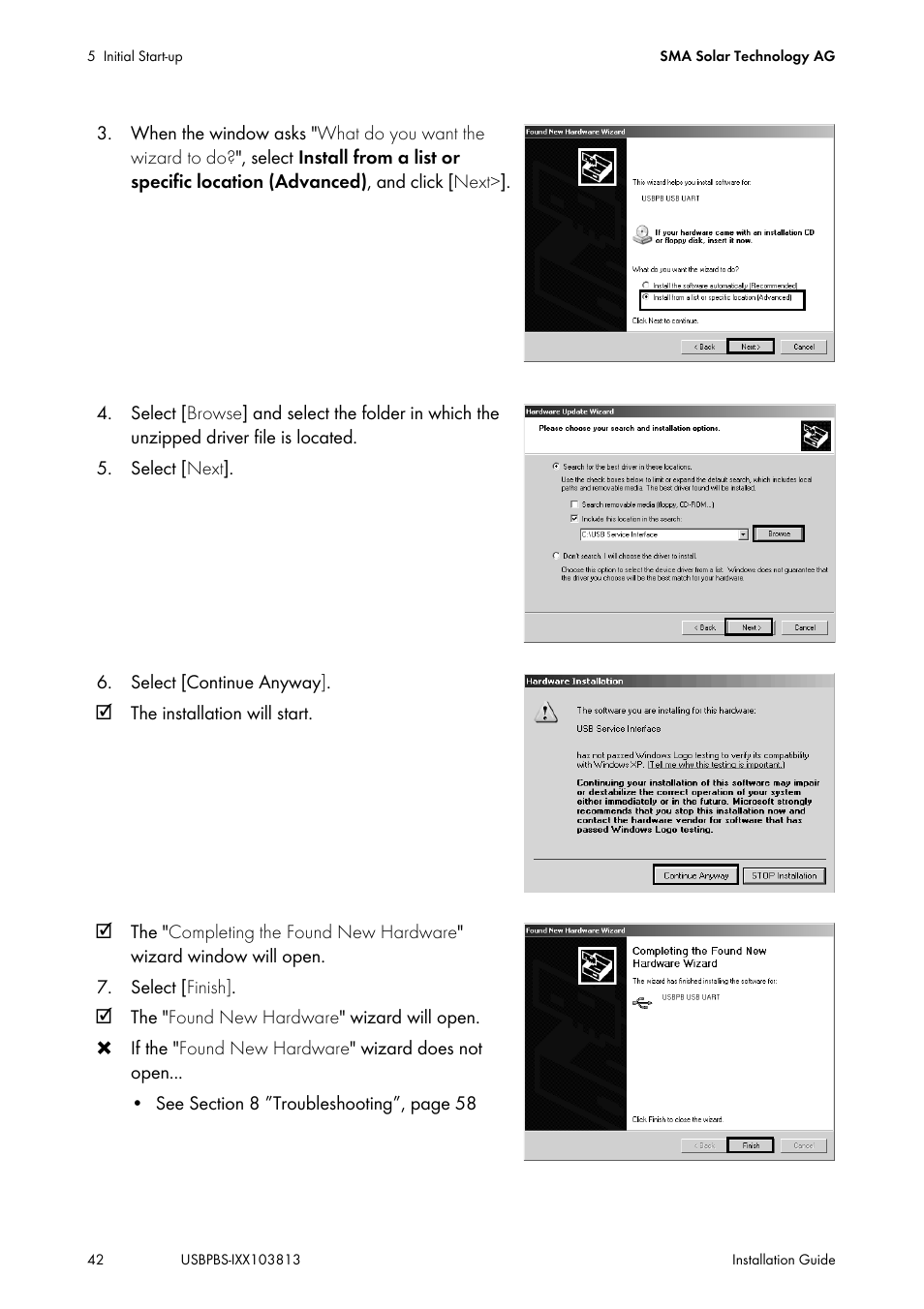 SMA USB-Service-Interface User Manual | Page 42 / 160
