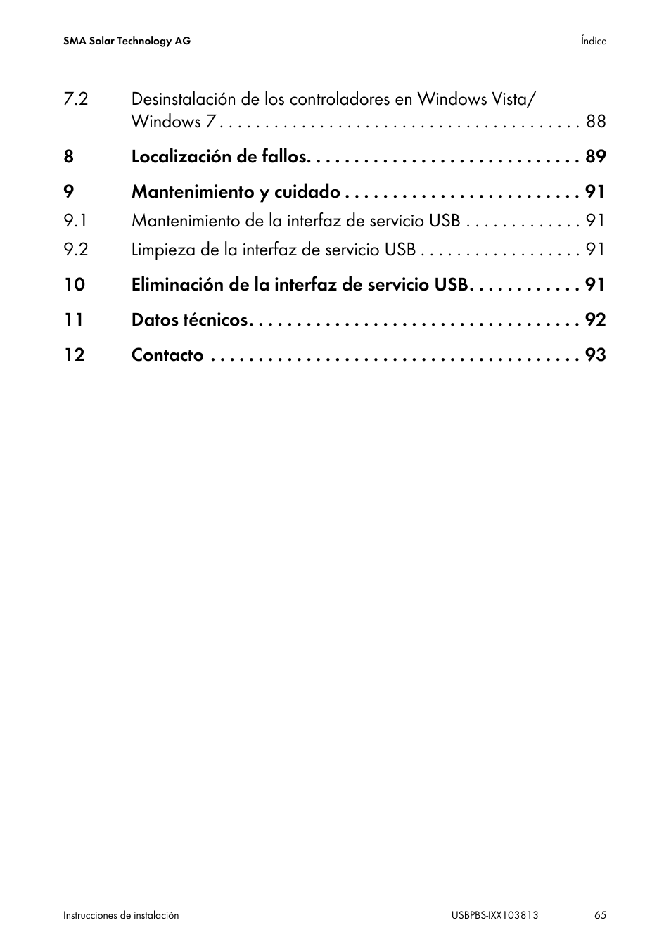 SMA USB-Service-Interface User Manual | Page 65 / 160