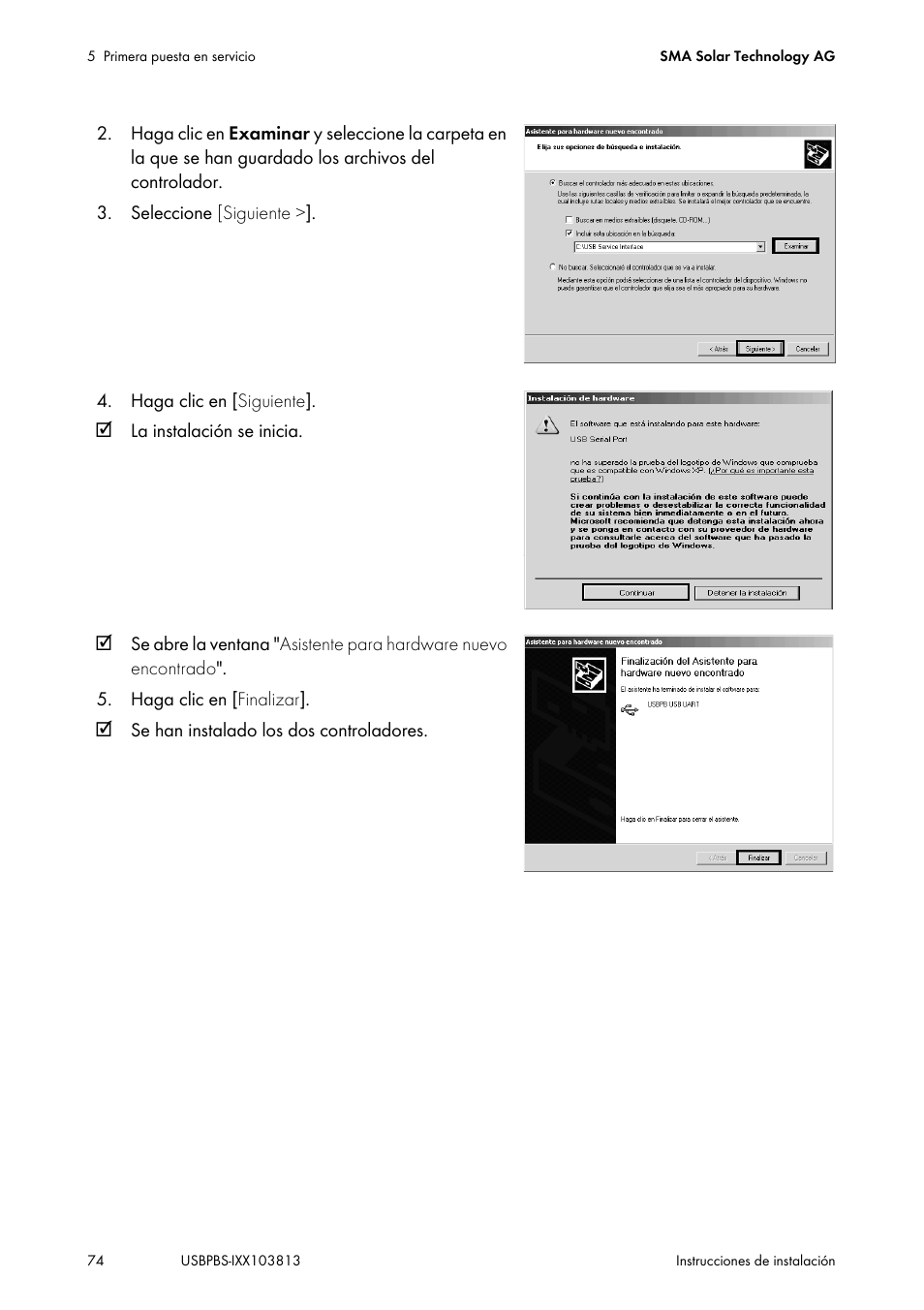 SMA USB-Service-Interface User Manual | Page 74 / 160