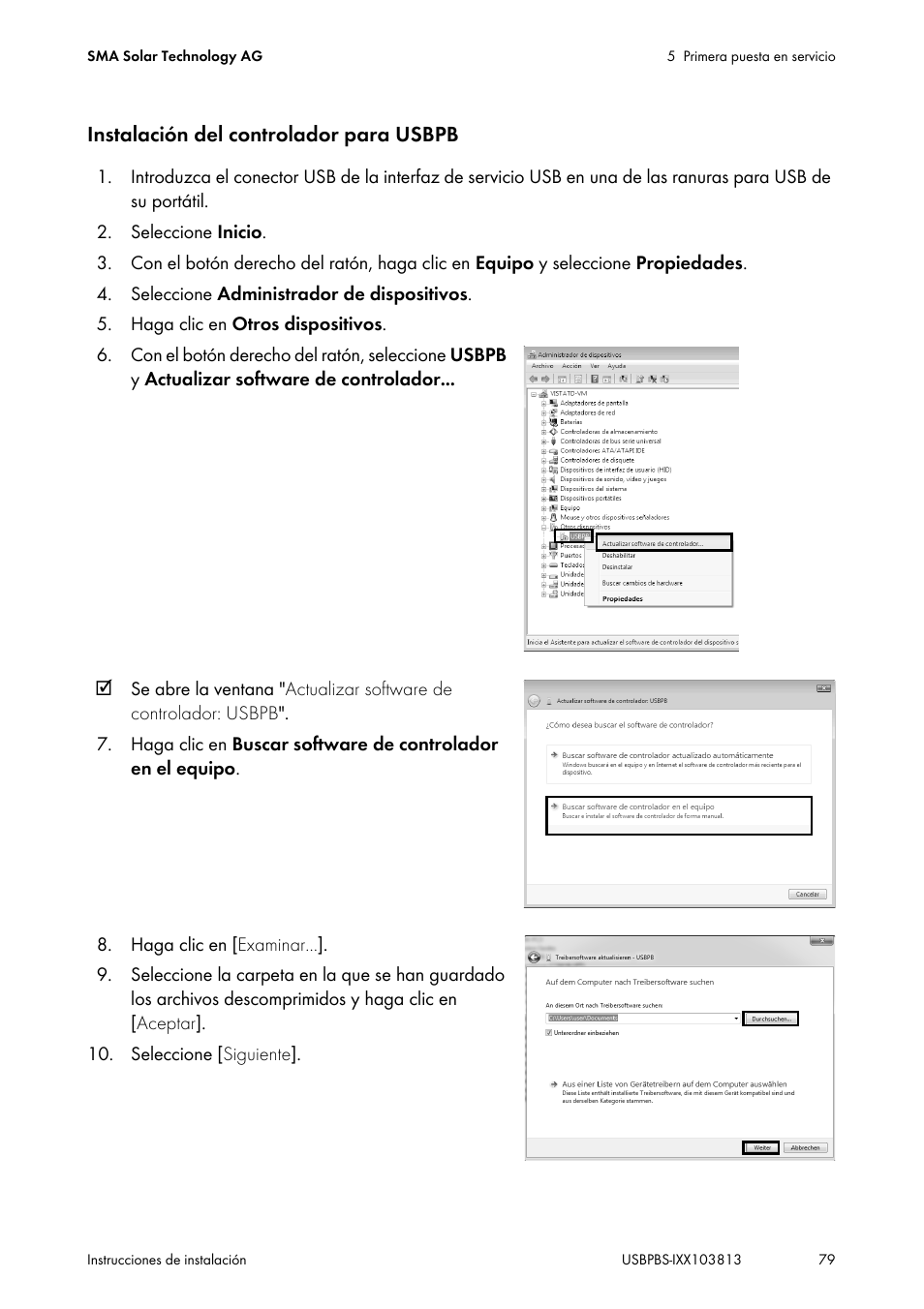 SMA USB-Service-Interface User Manual | Page 79 / 160