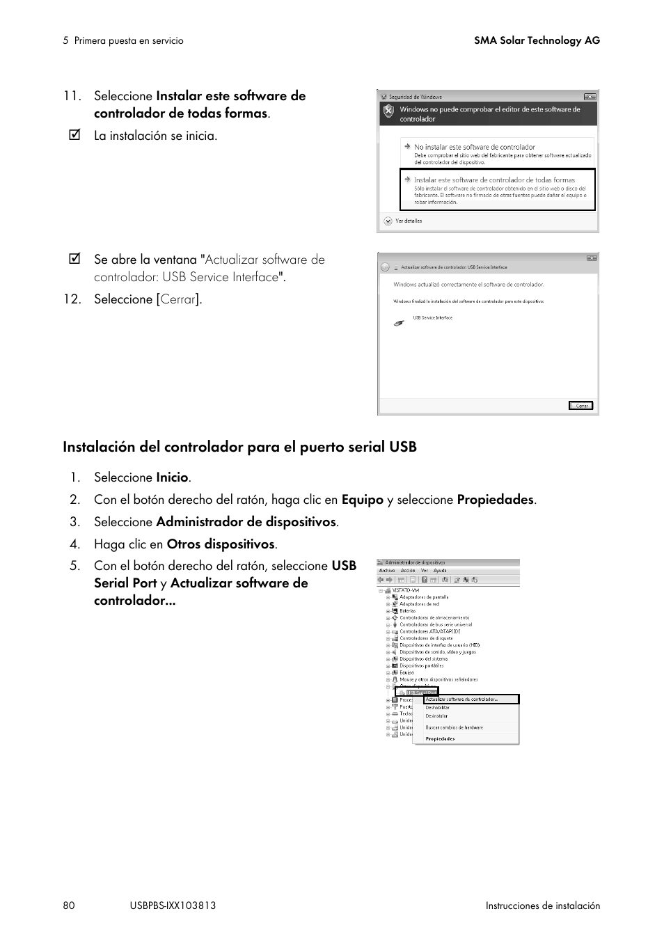 SMA USB-Service-Interface User Manual | Page 80 / 160