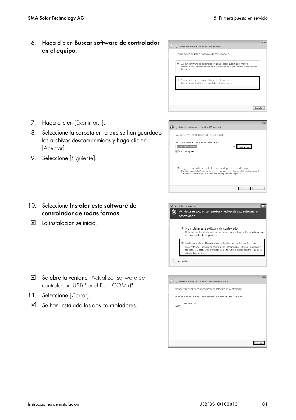 SMA USB-Service-Interface User Manual | Page 81 / 160