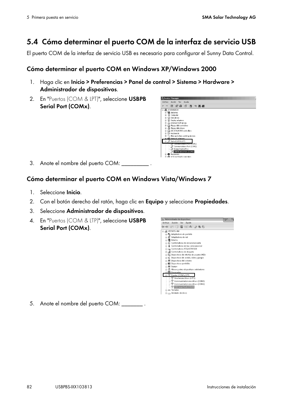 SMA USB-Service-Interface User Manual | Page 82 / 160