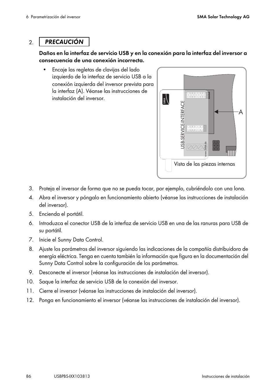 SMA USB-Service-Interface User Manual | Page 86 / 160