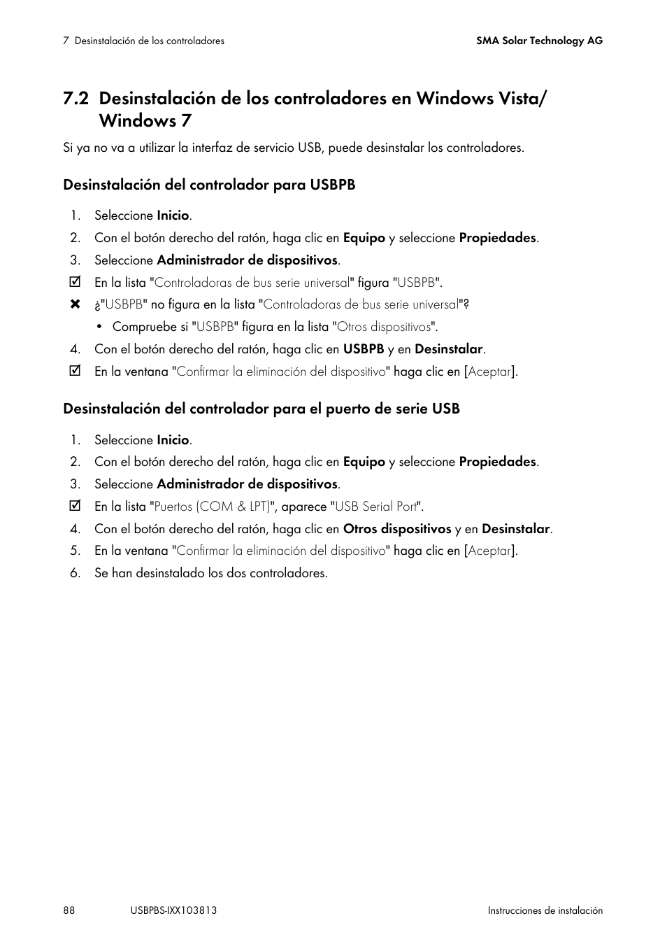 Windows 7 | SMA USB-Service-Interface User Manual | Page 88 / 160