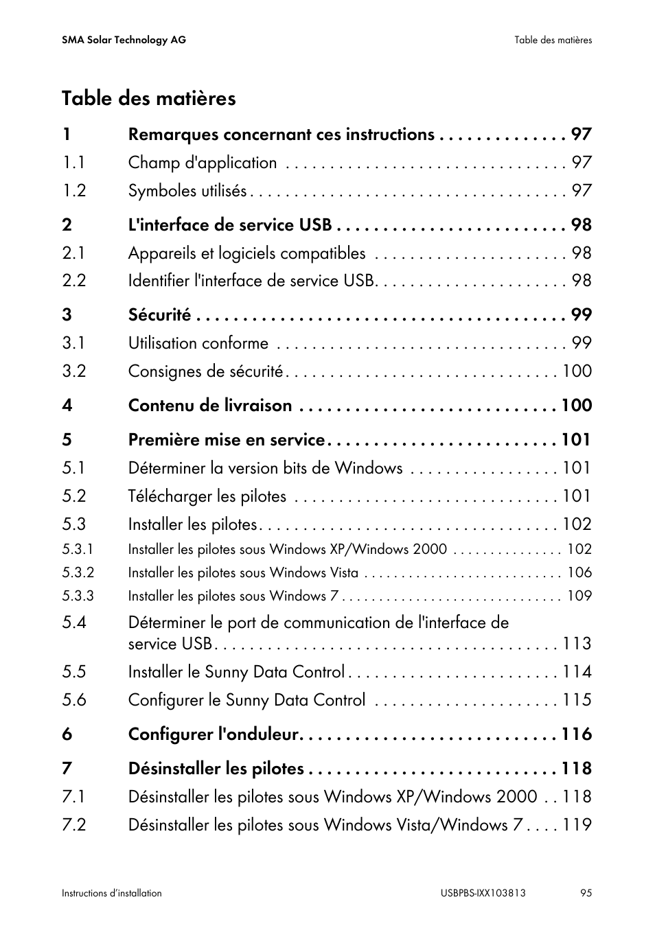 SMA USB-Service-Interface User Manual | Page 95 / 160