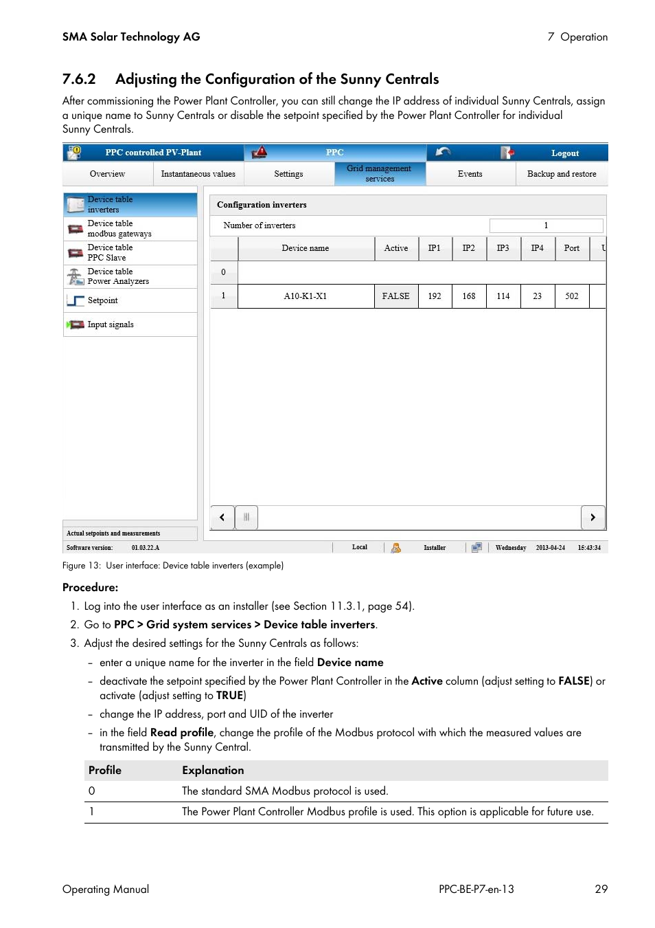 SMA POWER PLANT CONTROLLER User Manual | Page 29 / 64