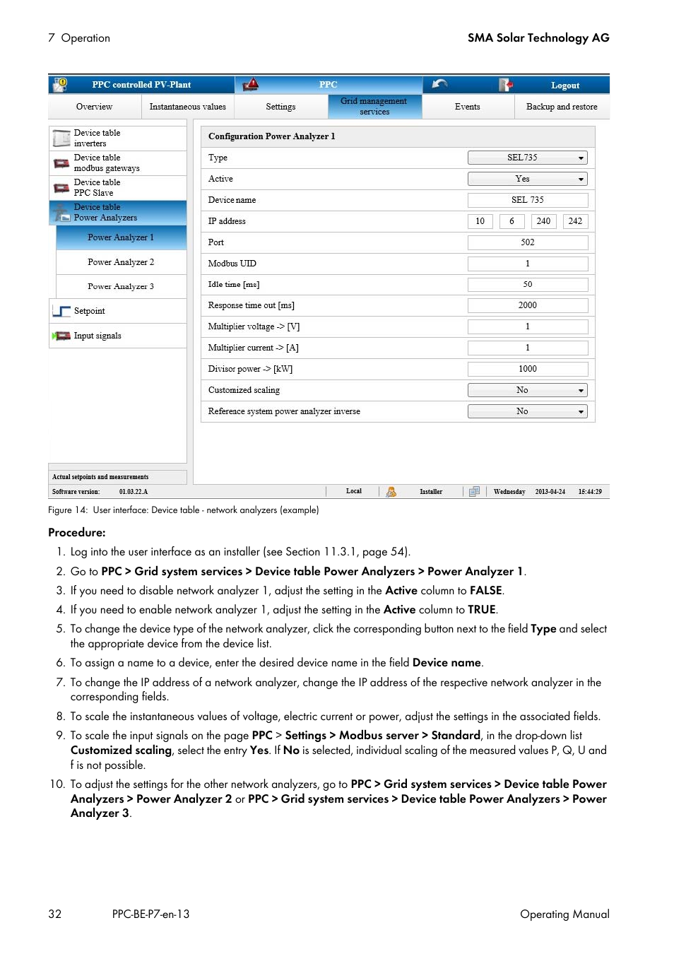 SMA POWER PLANT CONTROLLER User Manual | Page 32 / 64