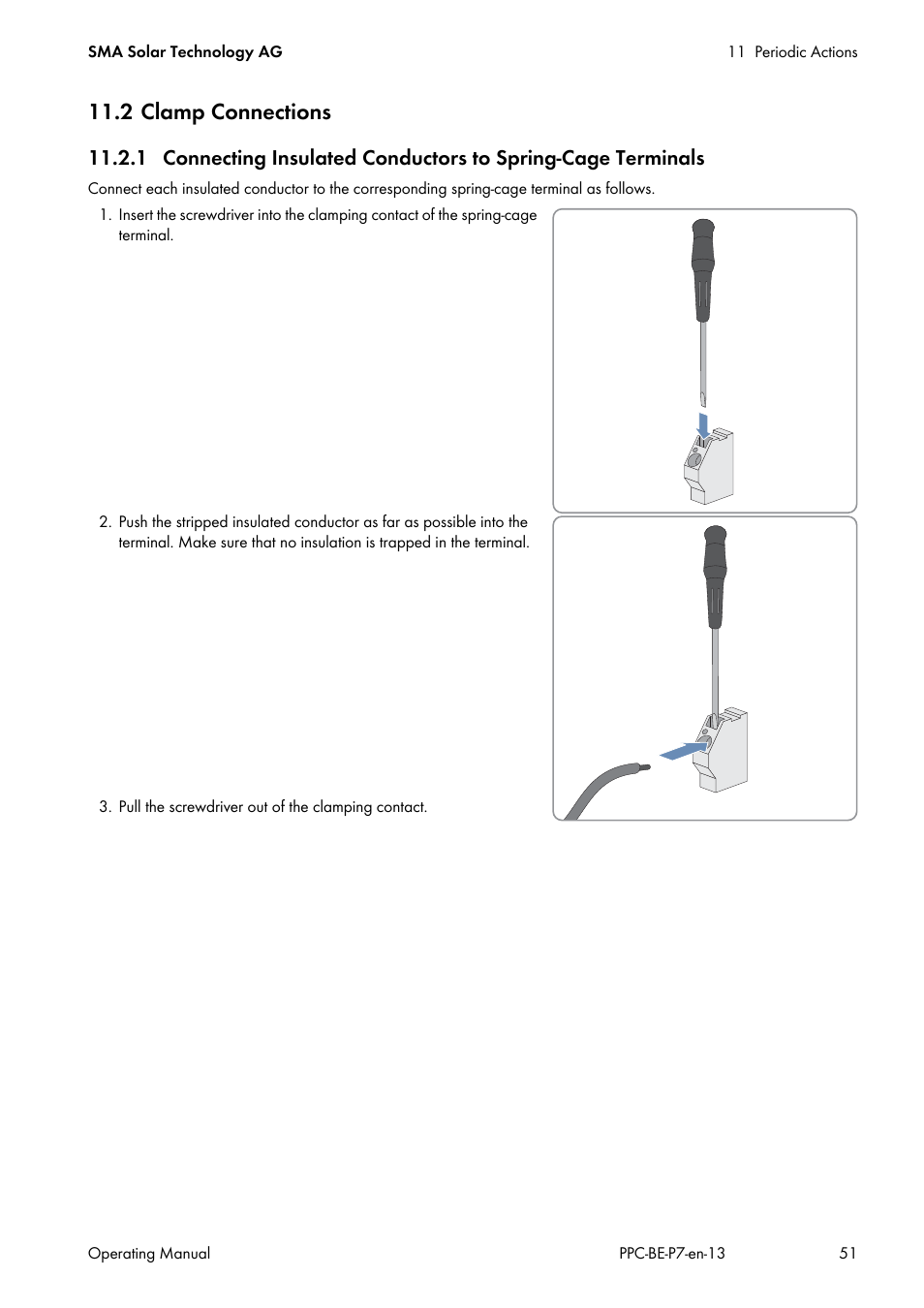 2 clamp connections | SMA POWER PLANT CONTROLLER User Manual | Page 51 / 64