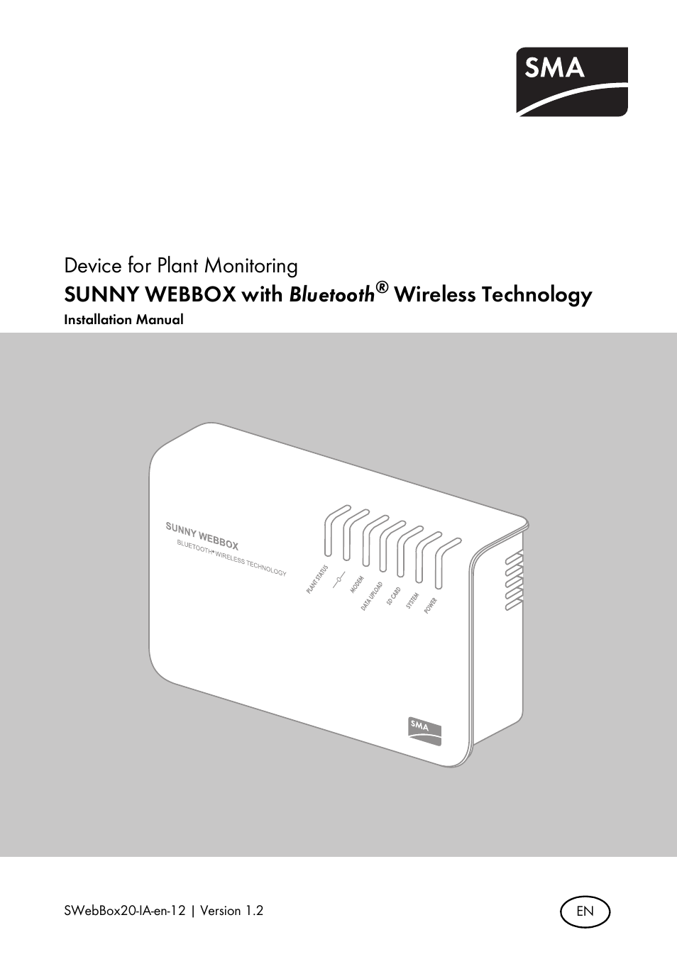 SMA WEBBOX-BT-20 Installation User Manual | 62 pages