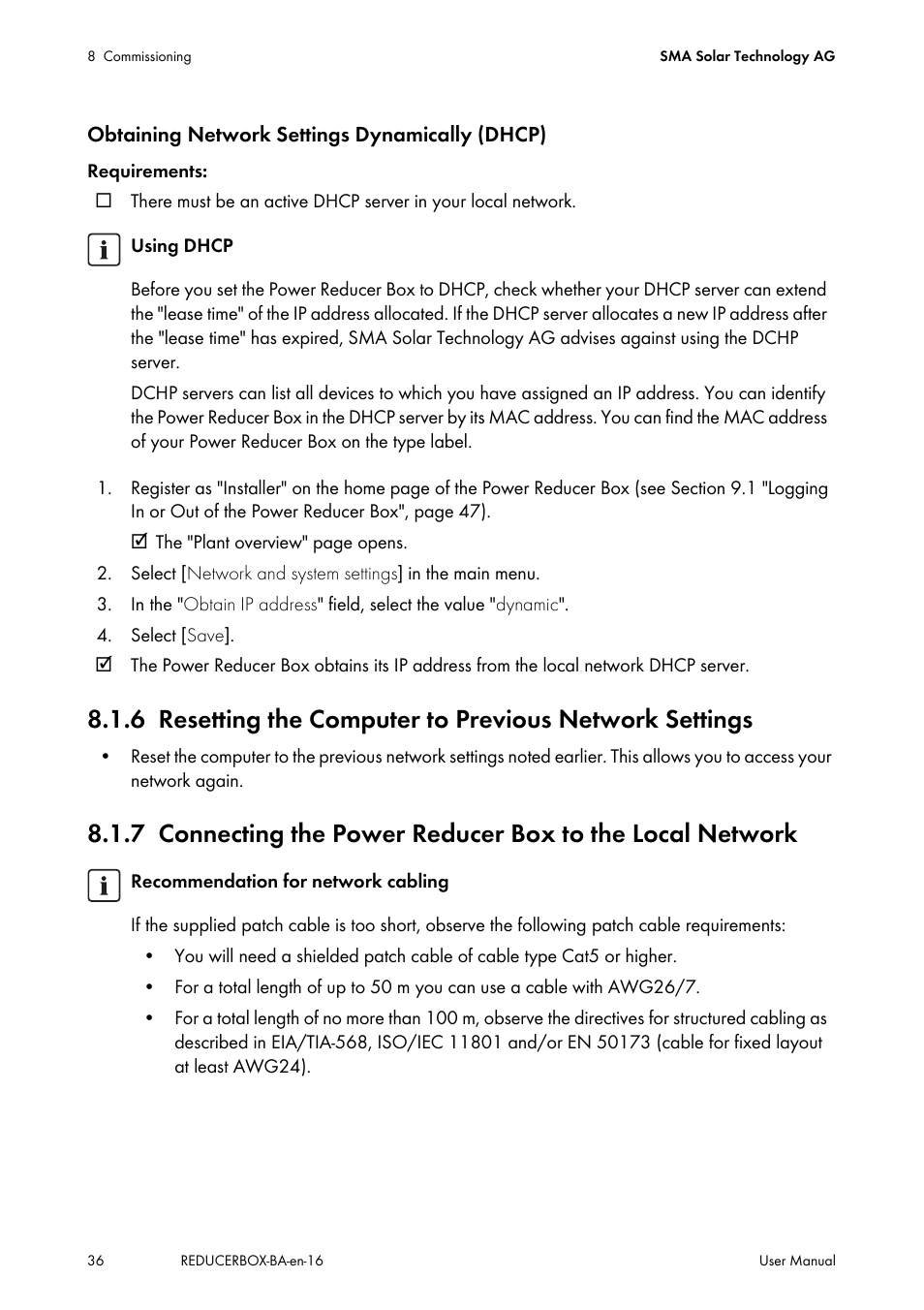 N 8.1.6 | SMA POWER REDUCER BOX User Manual | Page 36 / 80