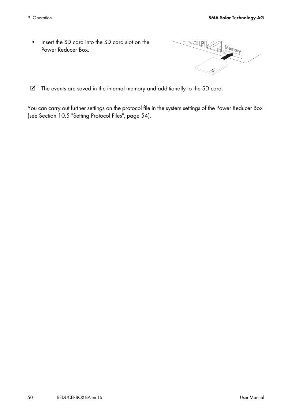 SMA POWER REDUCER BOX User Manual | Page 50 / 80