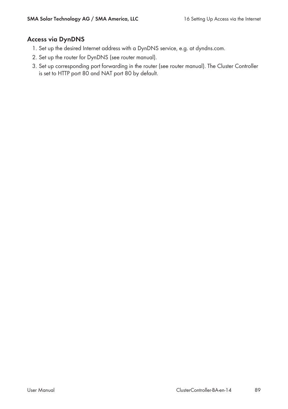 SMA CLUSTER CONTROLLER User Manual | Page 89 / 118