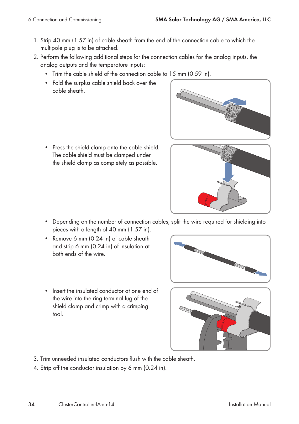 SMA CLUSTER CONTROLLER Installation User Manual | Page 34 / 92