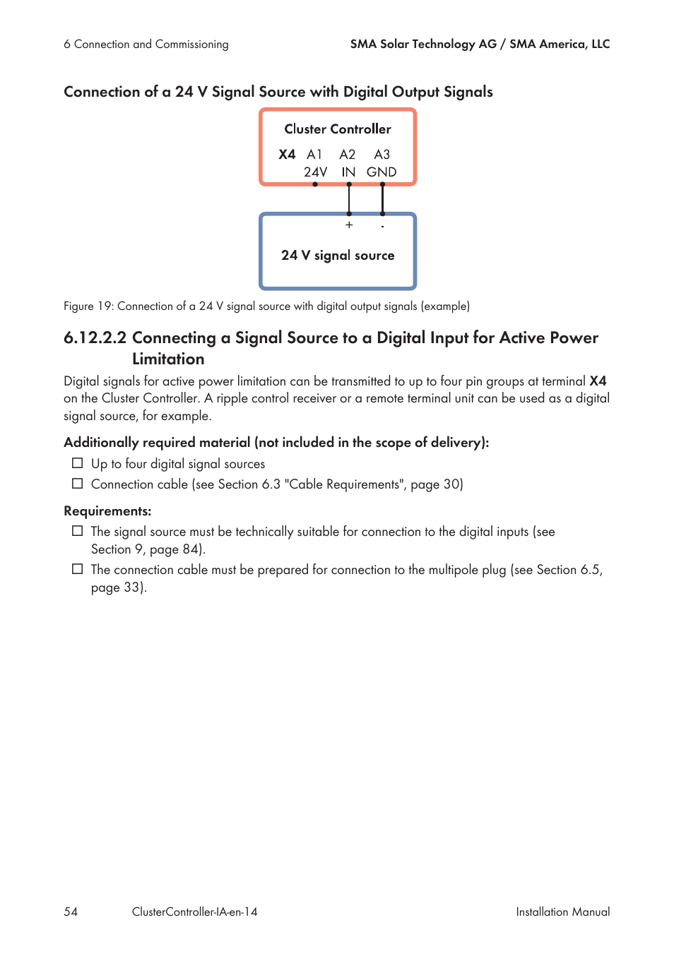 Power limitation | SMA CLUSTER CONTROLLER Installation User Manual | Page 54 / 92