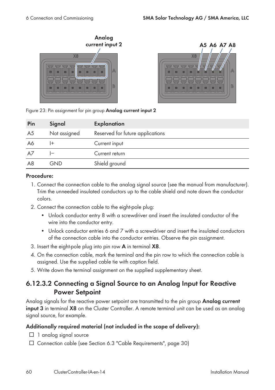 Reactive power setpoint | SMA CLUSTER CONTROLLER Installation User Manual | Page 60 / 92