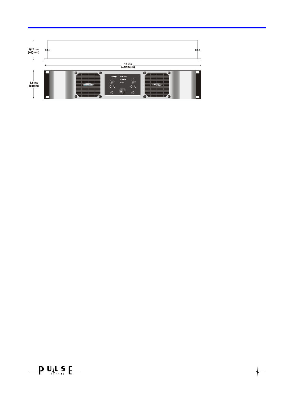 0 mechanical installation | Crown Audio Pulse 21100 User Manual | Page 5 / 22