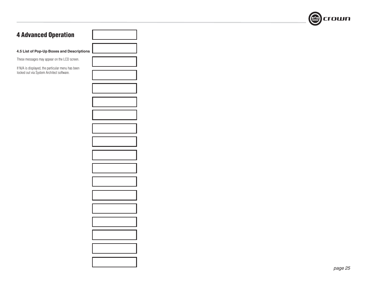 4 advanced operation | Crown Audio I-T12000 HD User Manual | Page 25 / 60