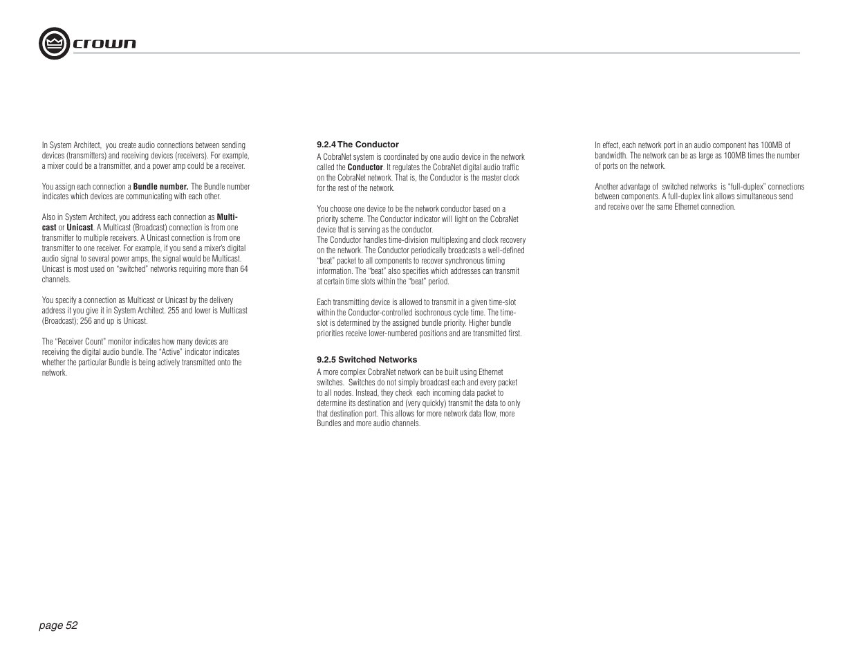 Crown Audio I-T12000 HD User Manual | Page 52 / 60