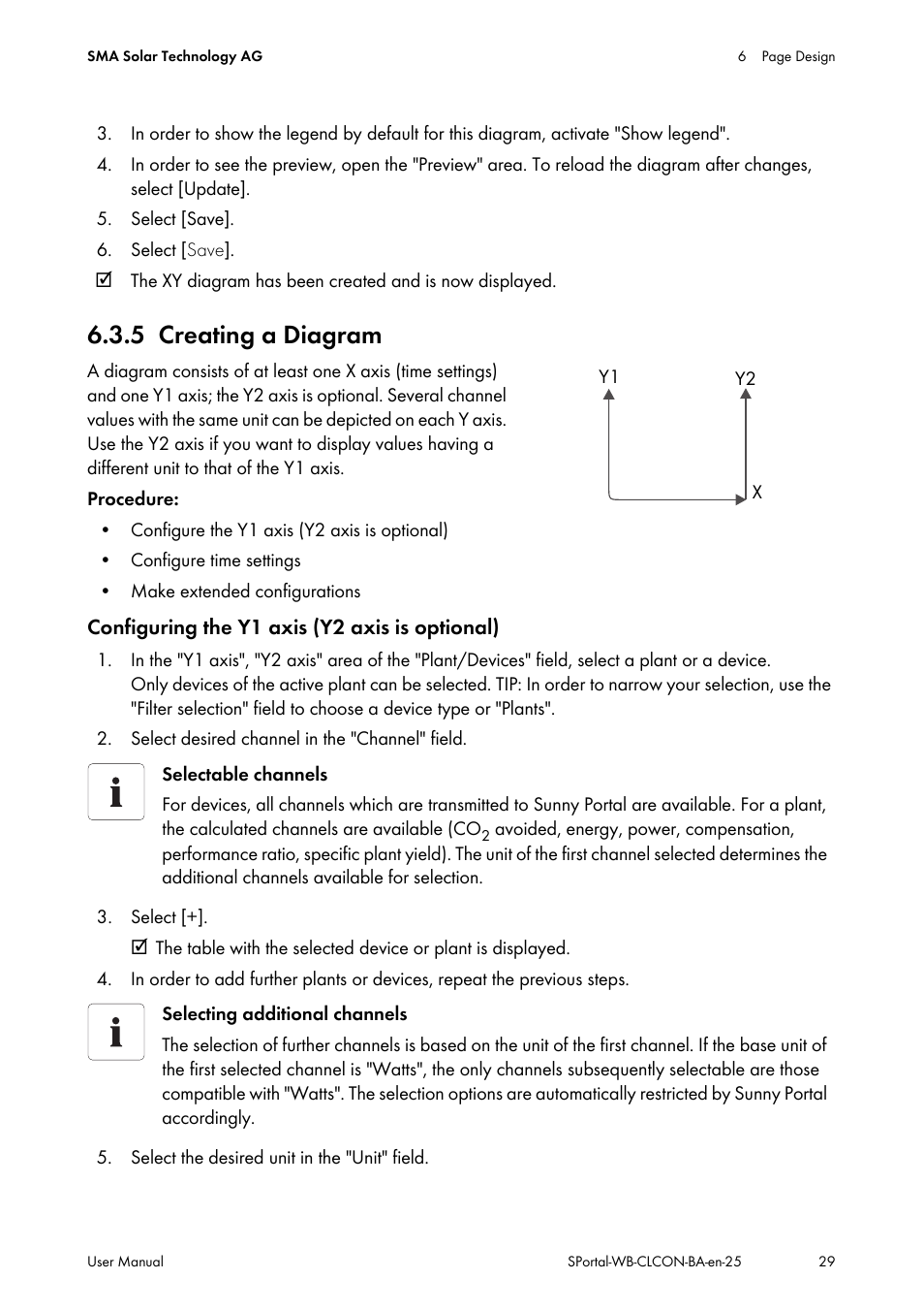 5 creating a diagram, Creating a diagram | SMA SUNNY WEBBOX User Manual | Page 29 / 77