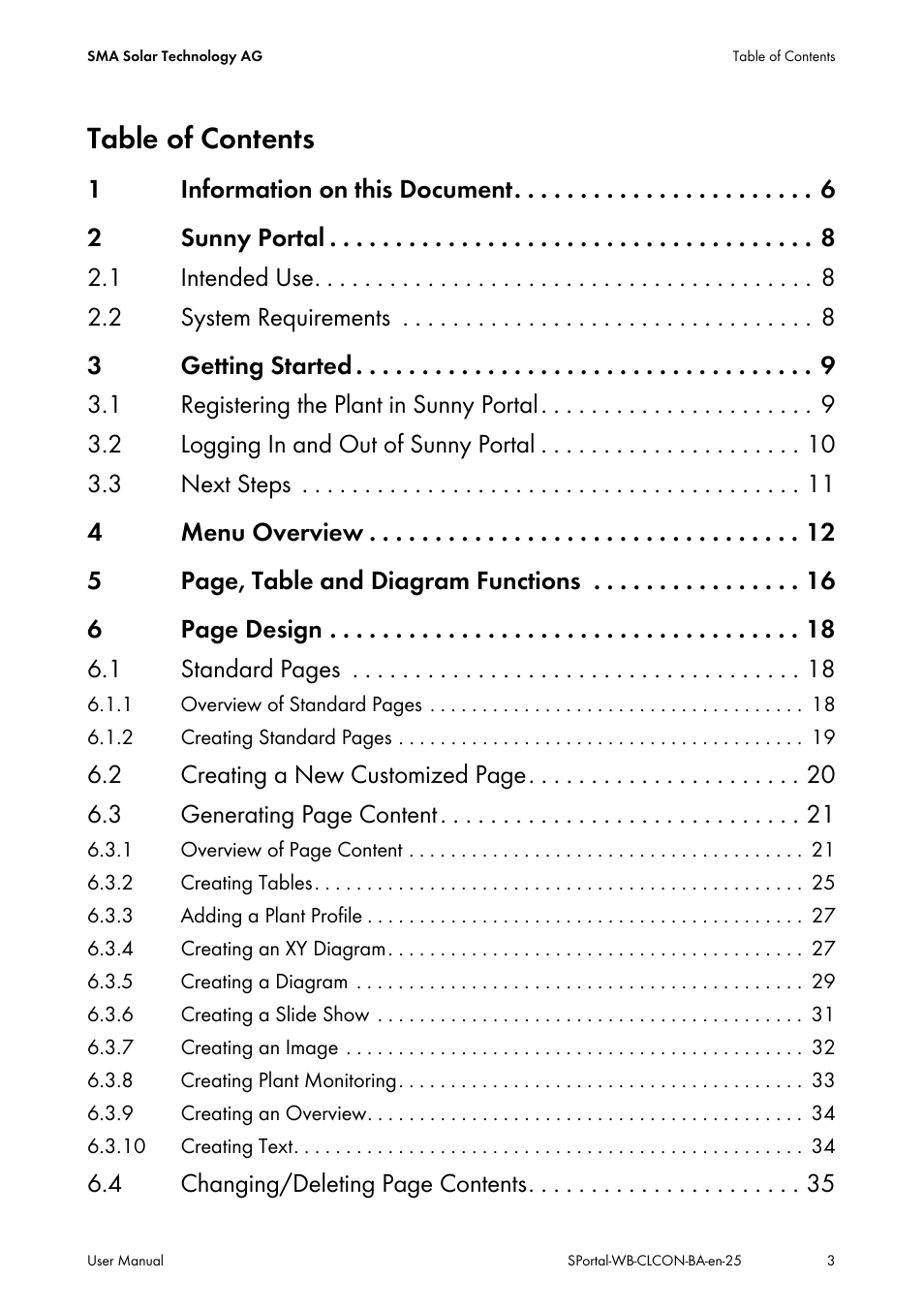 SMA SUNNY WEBBOX User Manual | Page 3 / 77