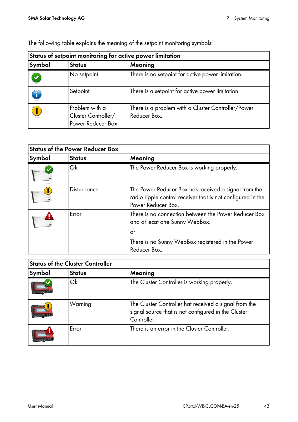 SMA SUNNY WEBBOX User Manual | Page 43 / 77