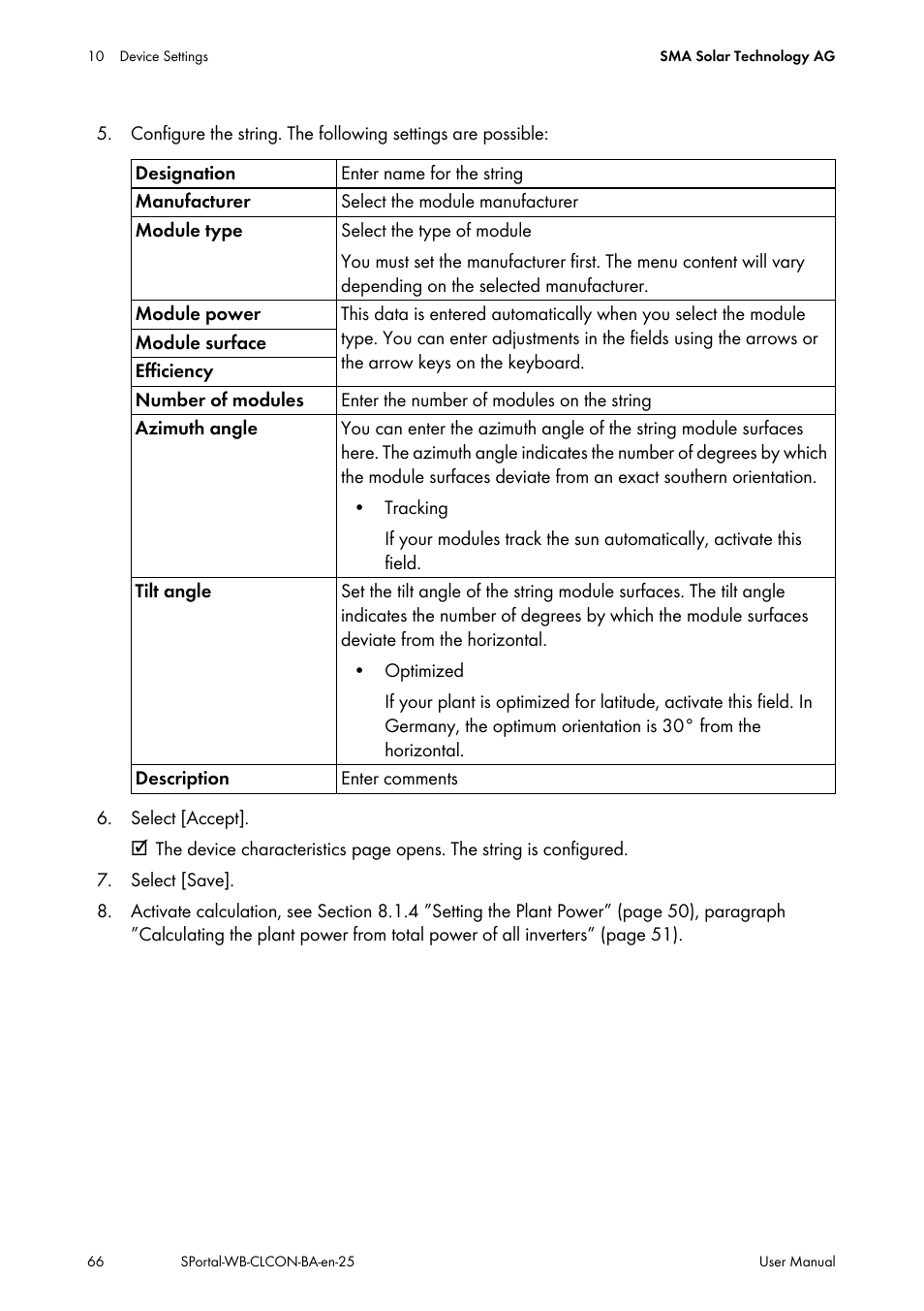SMA SUNNY WEBBOX User Manual | Page 66 / 77