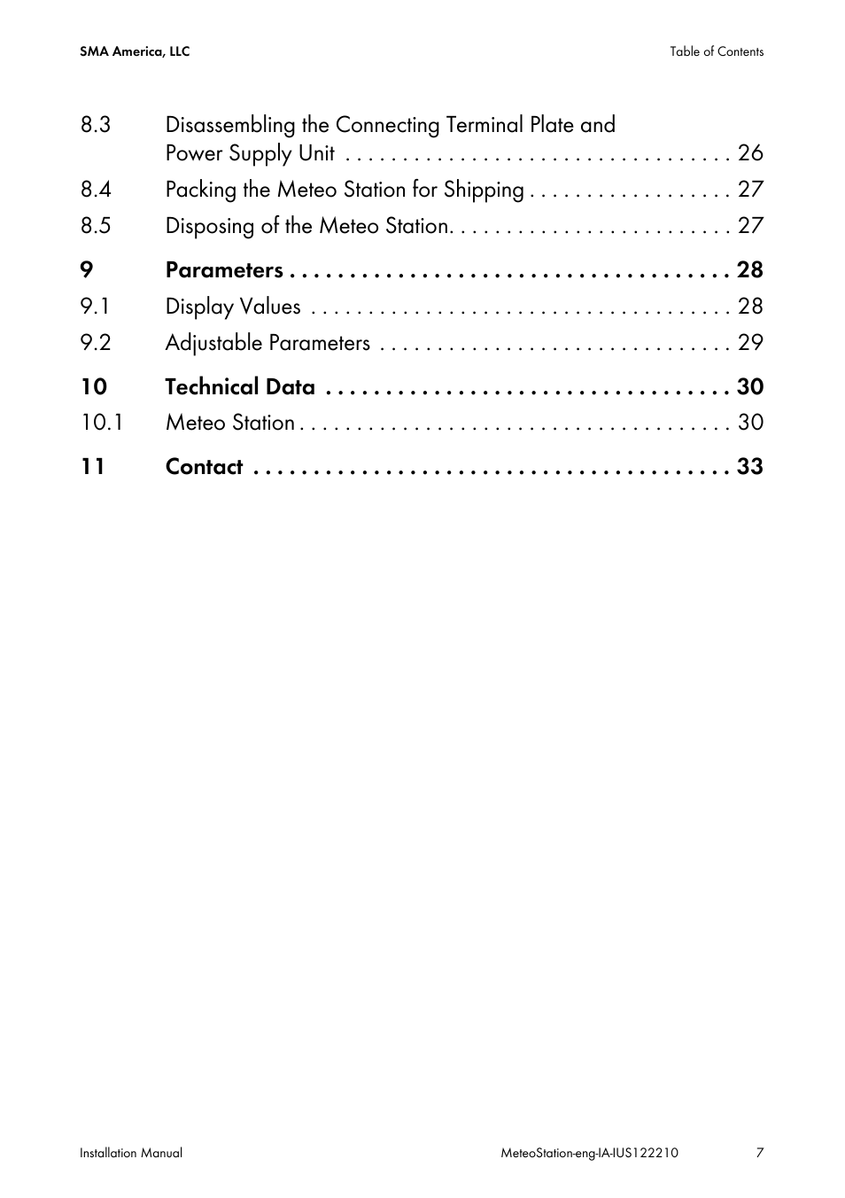 SMA METEO STATION Installation User Manual | Page 7 / 33