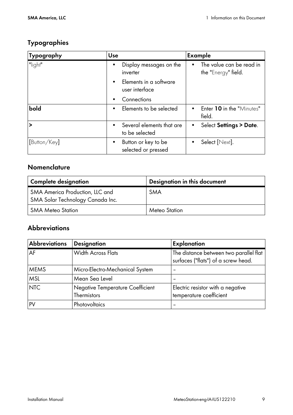 SMA METEO STATION Installation User Manual | Page 9 / 33